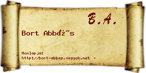 Bort Abbás névjegykártya